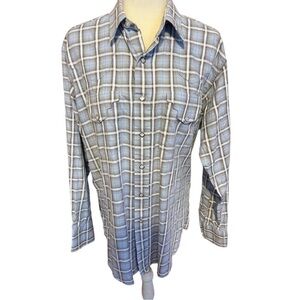 Brooks and Dunn Western Pearl Snap Long Sleeve Shirt L